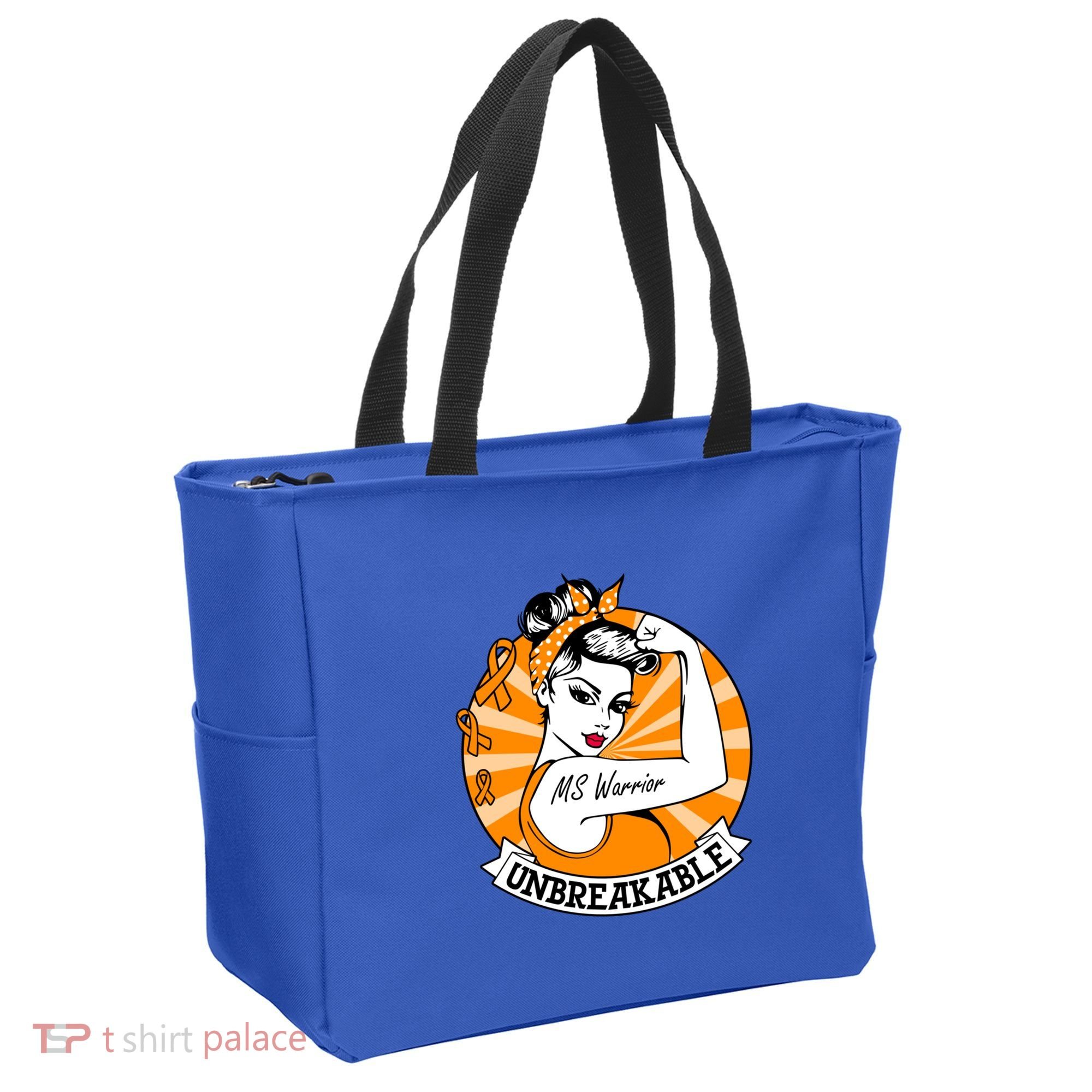 Multiple Sclerosis Warrior Funny Gift Ms Unbreakable Awareness Funny Gift Tote Bag