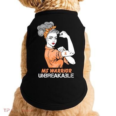Multiple Sclerosis Warrior Unbreakable Ms Strong Funny Gift Doggie Tank