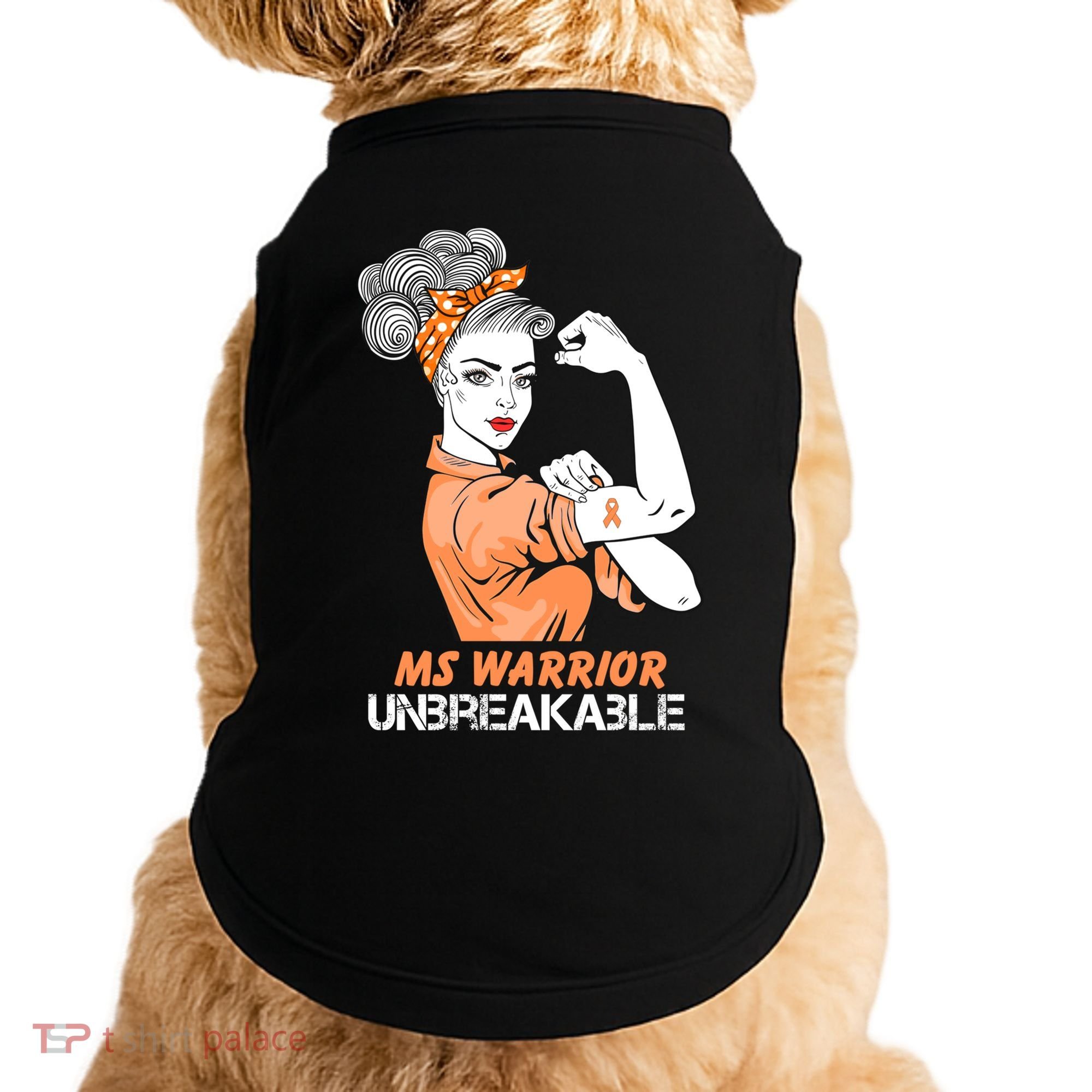 Multiple Sclerosis Warrior Unbreakable Ms Strong Funny Gift Doggie Tank