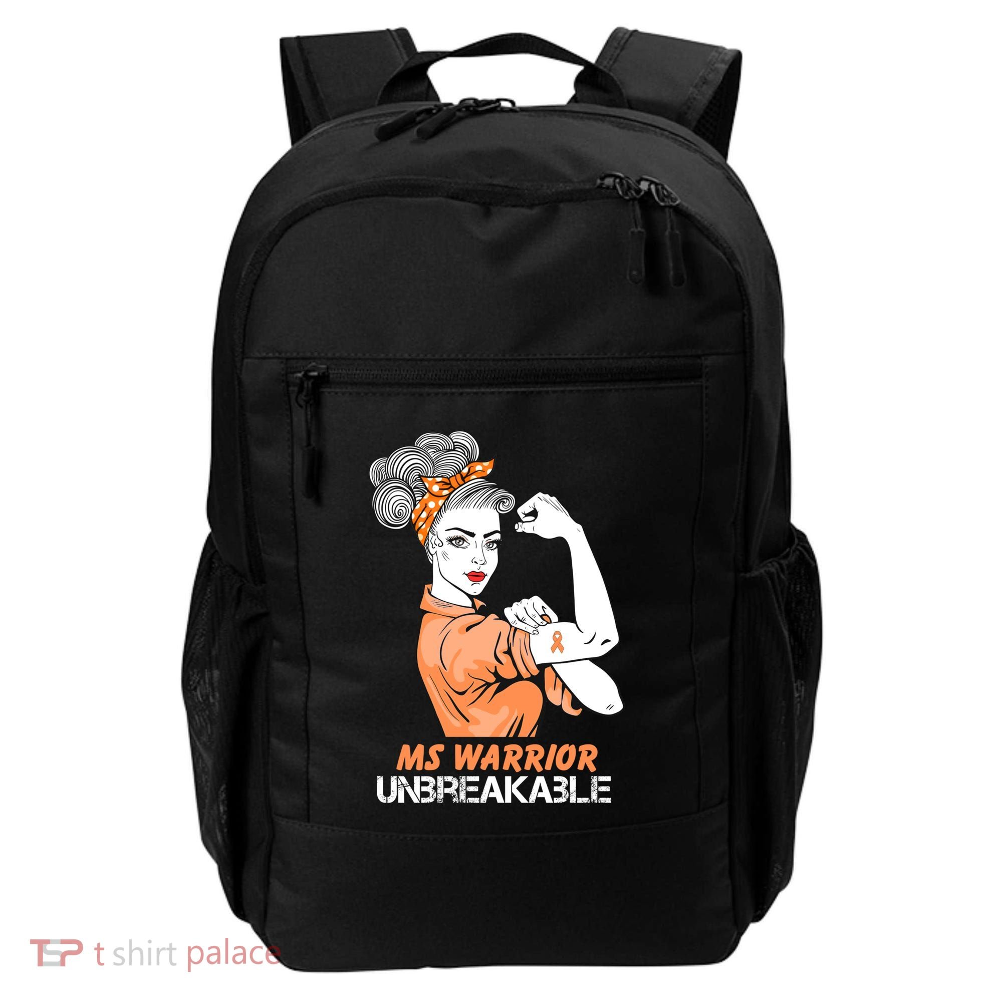 Multiple Sclerosis Warrior Unbreakable Ms Strong Funny Gift Backpack