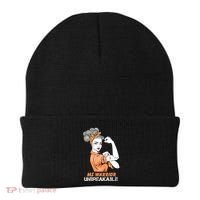 Multiple Sclerosis Warrior Unbreakable Ms Strong Funny Gift Beanie thumb 0