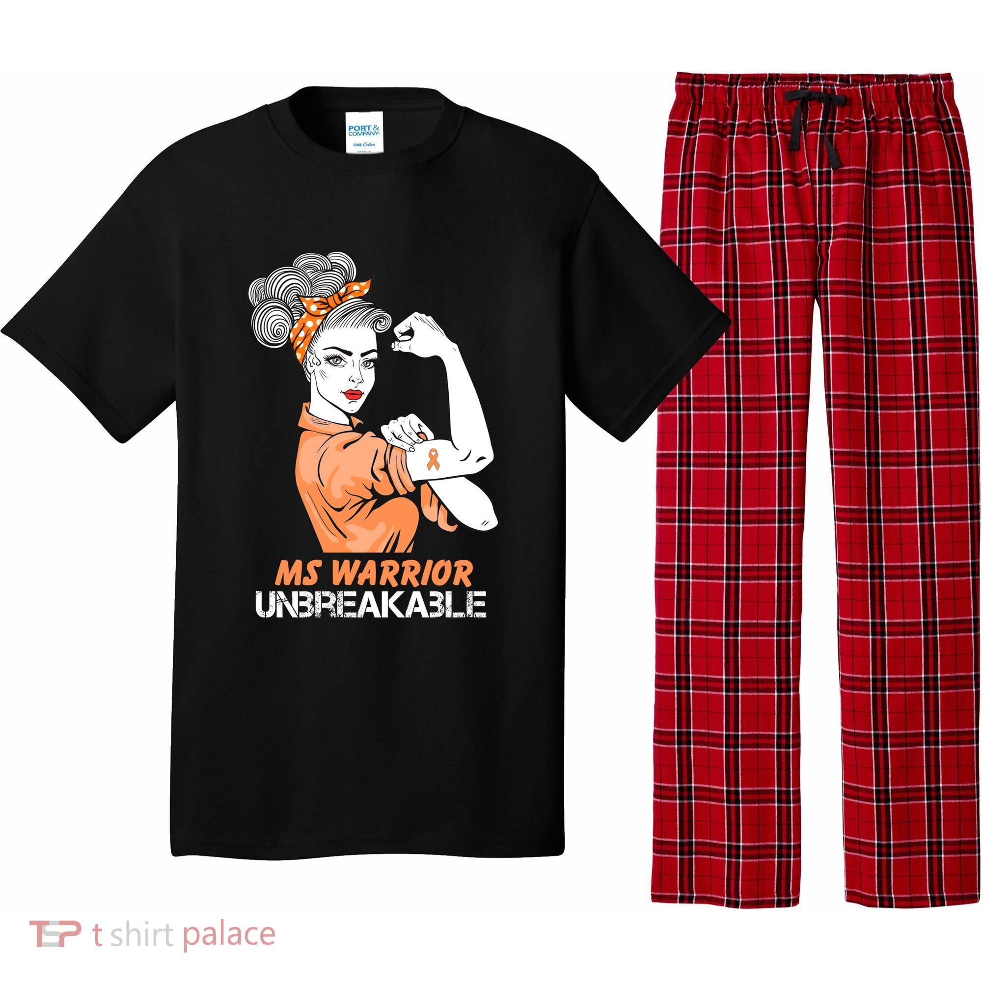 Multiple Sclerosis Warrior Unbreakable Ms Strong Funny Gift Pajama Set