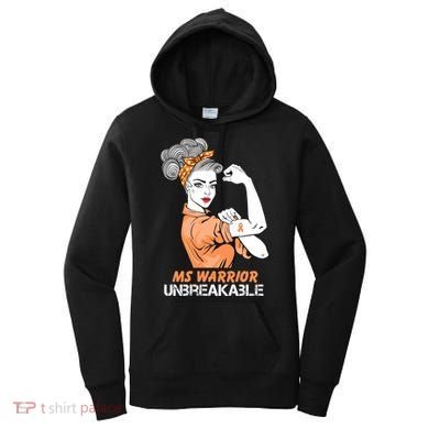 Multiple Sclerosis Warrior Unbreakable Ms Strong Funny Gift Women's Hoodie
