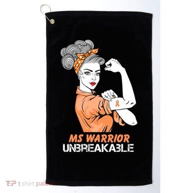 Multiple Sclerosis Warrior Unbreakable Ms Strong Funny Gift Golf Towel
