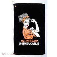 Multiple Sclerosis Warrior Unbreakable Ms Strong Funny Gift Golf Towel thumb 0
