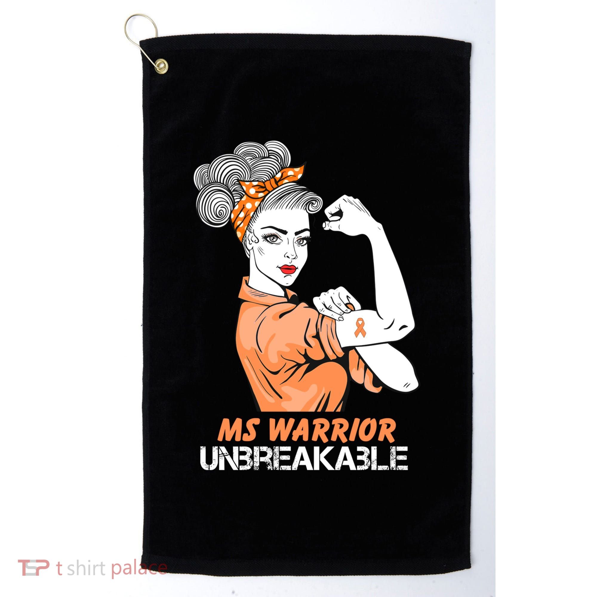 Multiple Sclerosis Warrior Unbreakable Ms Strong Funny Gift Golf Towel