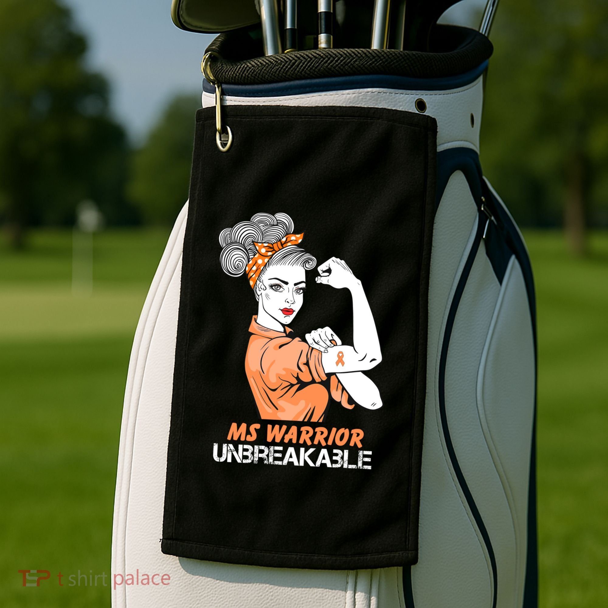 Multiple Sclerosis Warrior Unbreakable Ms Strong Funny Gift Golf Towel