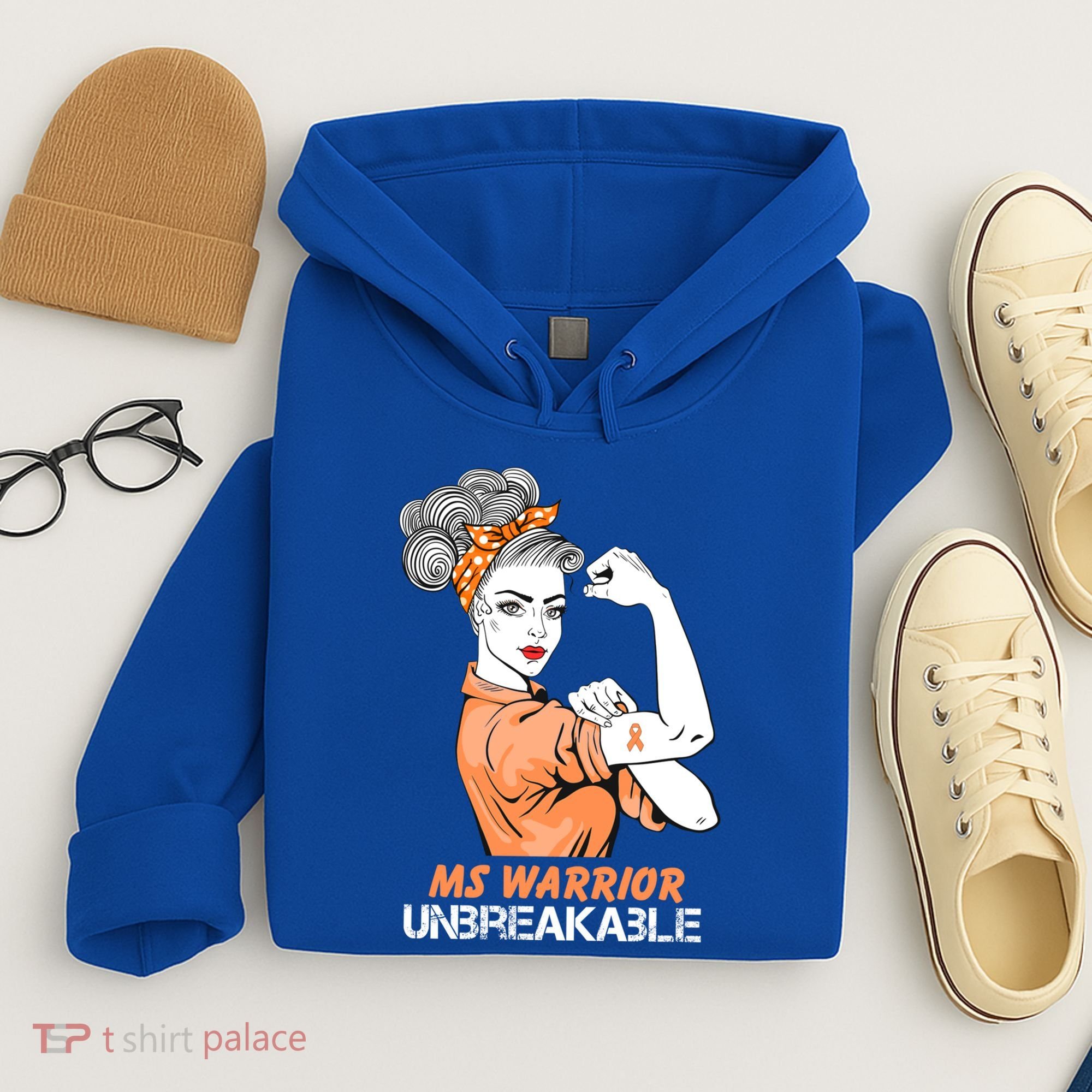Multiple Sclerosis Warrior Unbreakable Ms Strong Funny Gift Hoodie