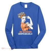 Multiple Sclerosis Warrior Unbreakable Ms Strong Funny Gift Long Sleeve Shirt thumb 0