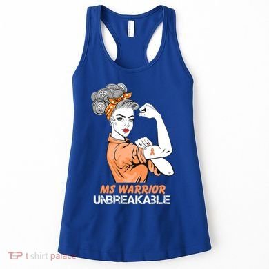 Multiple Sclerosis Warrior Unbreakable Ms Strong Funny Gift Women's Tank Top