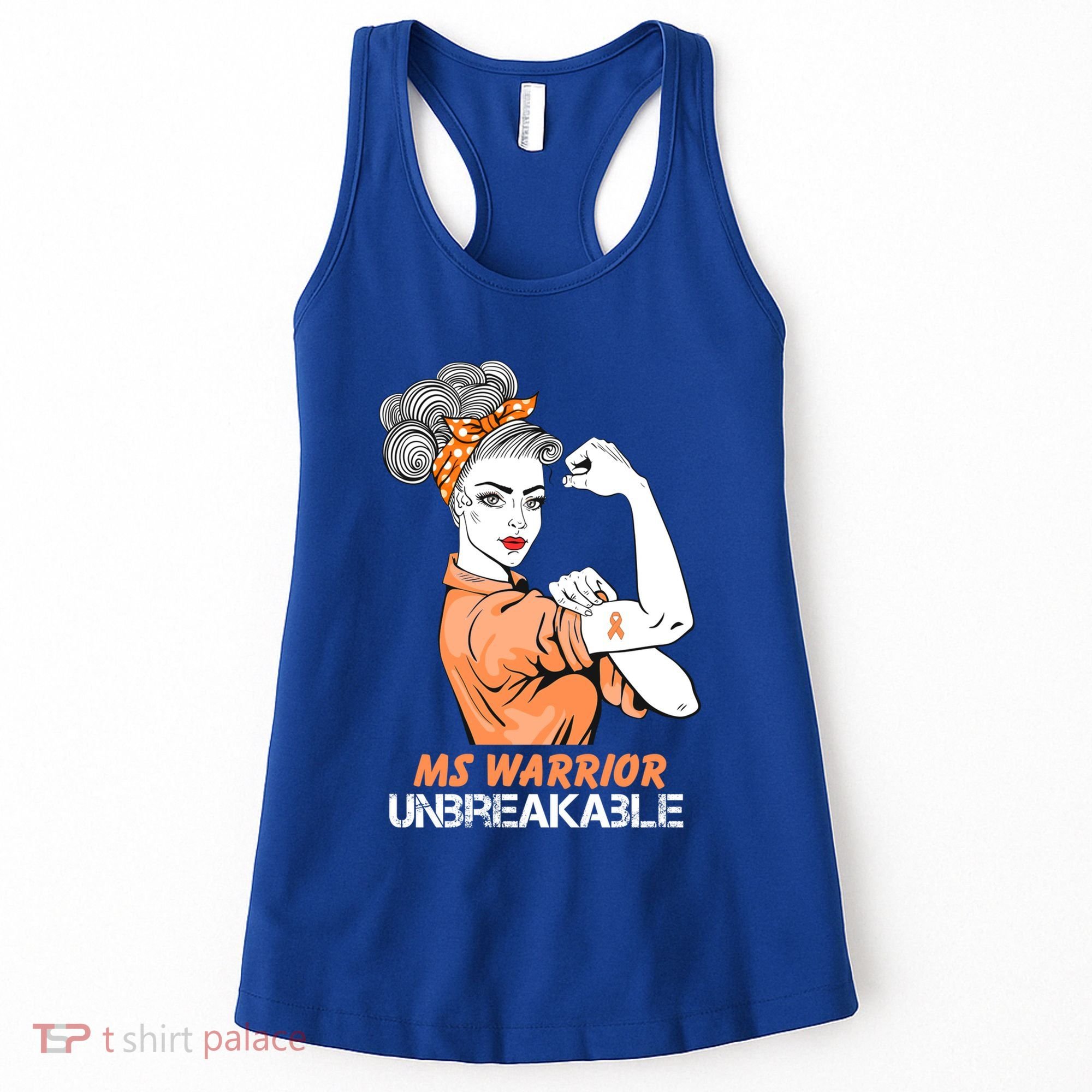 Multiple Sclerosis Warrior Unbreakable Ms Strong Funny Gift Women's Tank Top