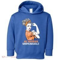 Multiple Sclerosis Warrior Unbreakable Ms Strong Funny Gift Toddler Hoodie thumb 0
