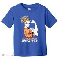Multiple Sclerosis Warrior Unbreakable Ms Strong Funny Gift Toddler T-Shirt thumb 0