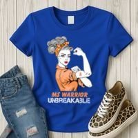 Multiple Sclerosis Warrior Unbreakable Ms Strong Funny Gift Women's T-Shirt thumb 3