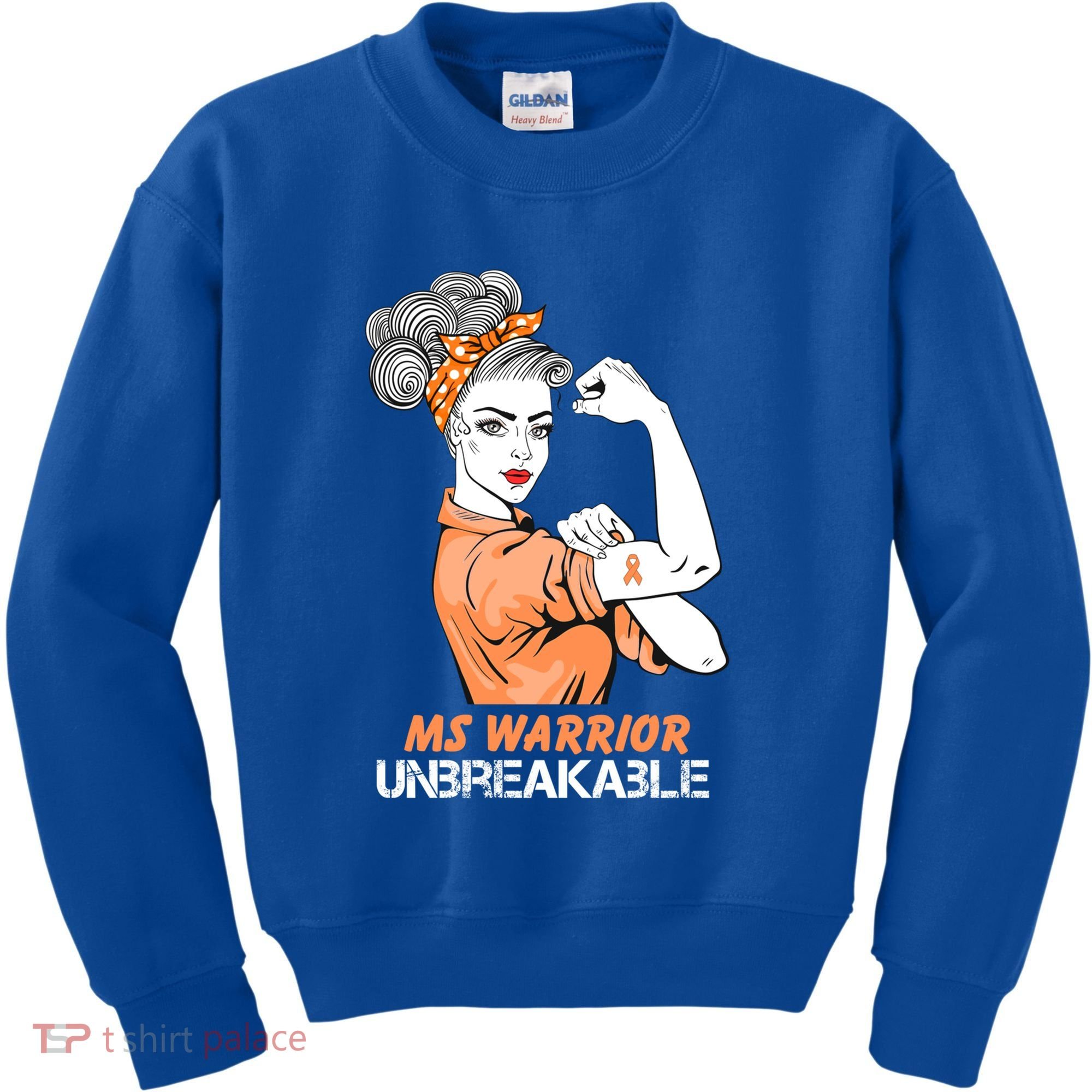 Multiple Sclerosis Warrior Unbreakable Ms Strong Funny Gift Kids Sweatshirt