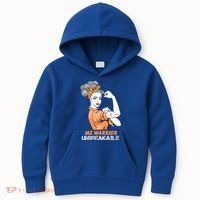 Multiple Sclerosis Warrior Unbreakable Ms Strong Funny Gift Kids Hoodie thumb 0