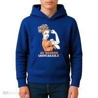Multiple Sclerosis Warrior Unbreakable Ms Strong Funny Gift Kids Hoodie thumb 4