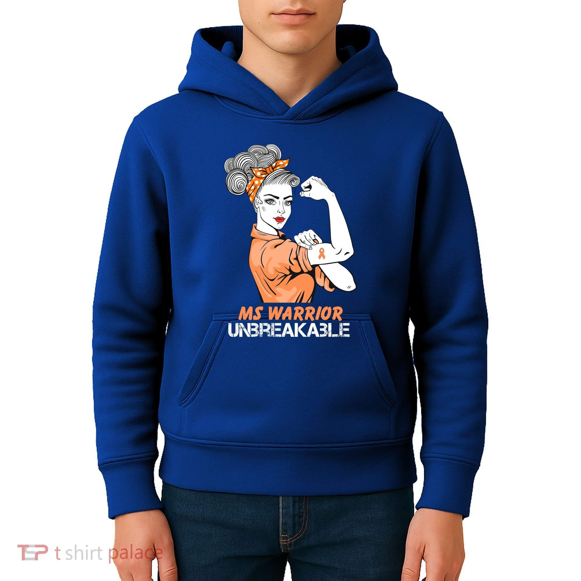 Multiple Sclerosis Warrior Unbreakable Ms Strong Funny Gift Kids Hoodie