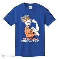 Multiple Sclerosis Warrior Unbreakable Ms Strong Funny Gift Kids T-Shirt thumb 0