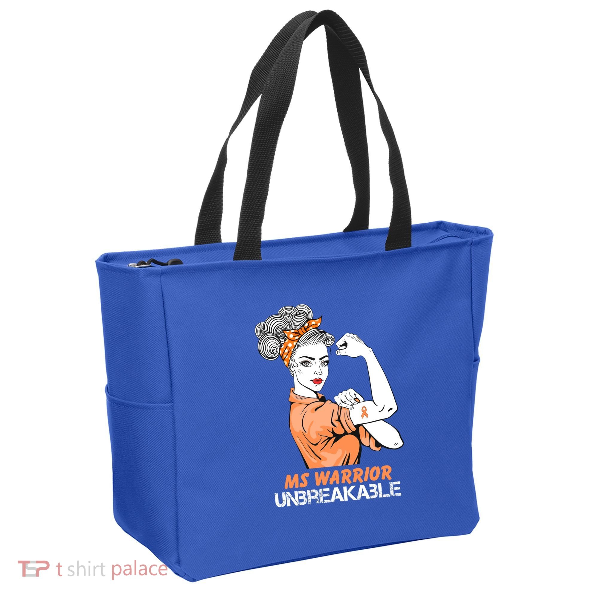 Multiple Sclerosis Warrior Unbreakable Ms Strong Funny Gift Tote Bag