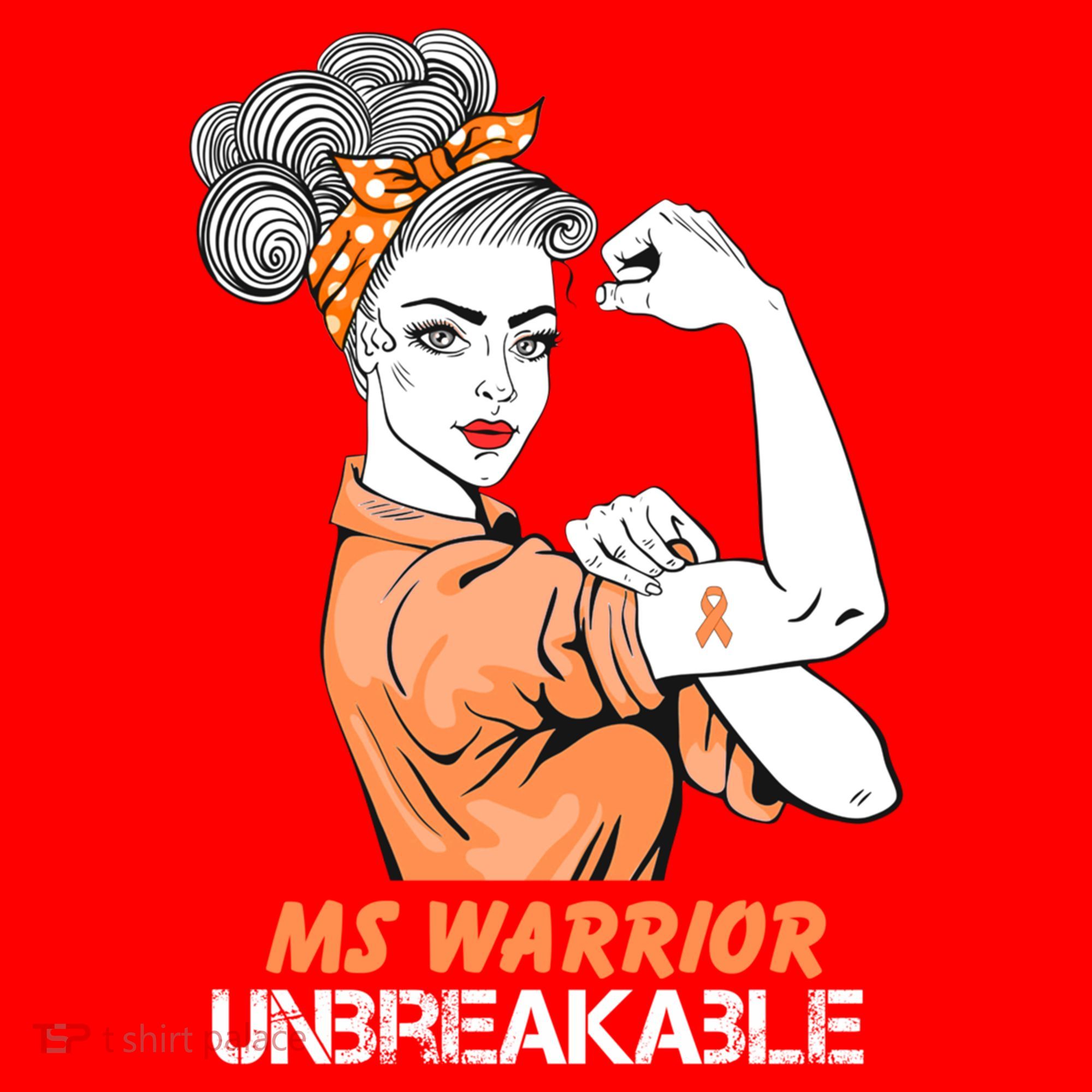 Multiple Sclerosis Warrior Unbreakable Ms Strong Funny Gift Santa Hat
