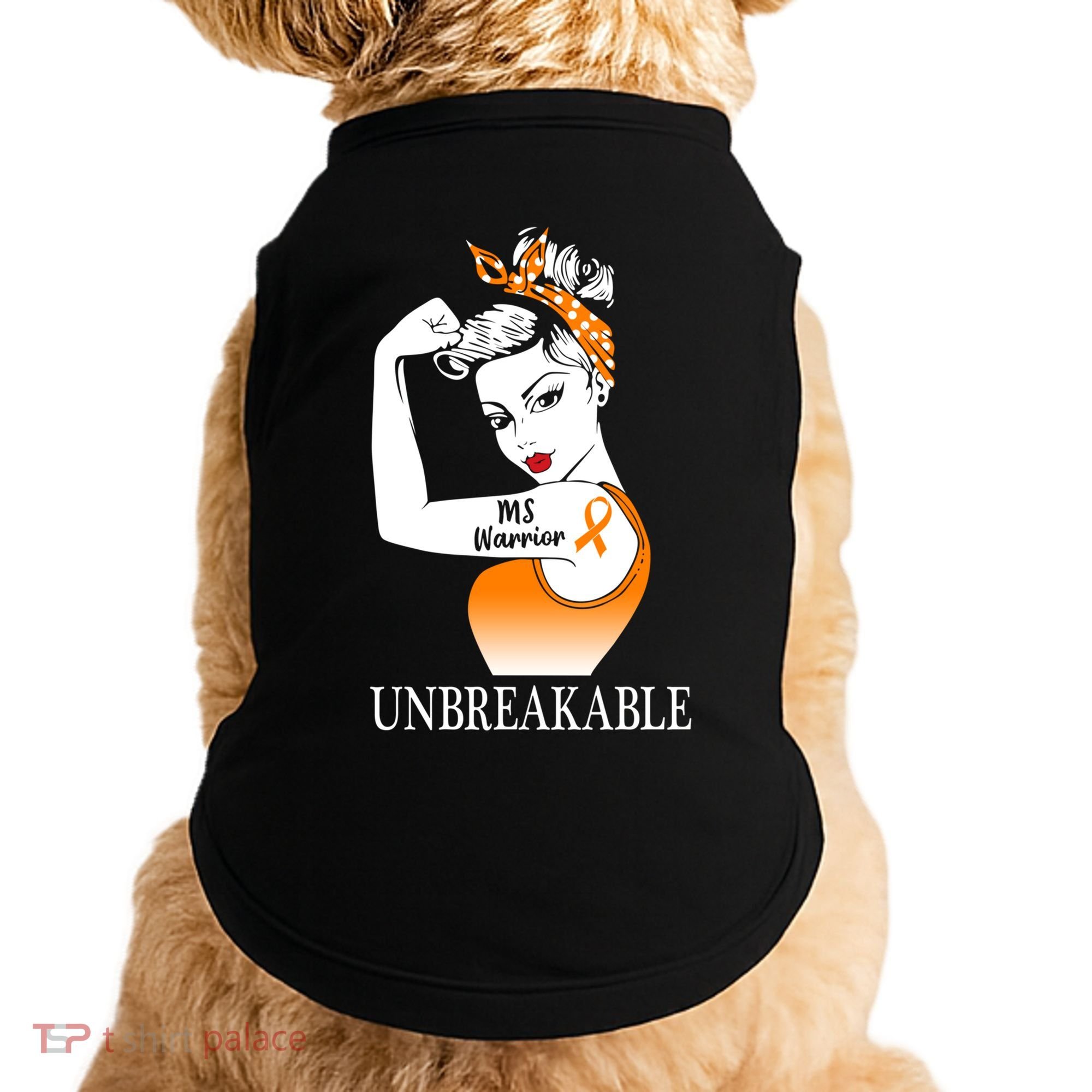Multiple Sclerosis Warrior Unbreakable Ms Strong Meaningful Gift Doggie Tank