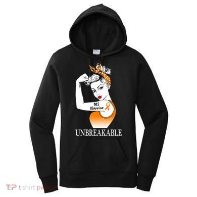 Multiple Sclerosis Warrior Unbreakable Ms Strong Meaningful Gift Women's Hoodie