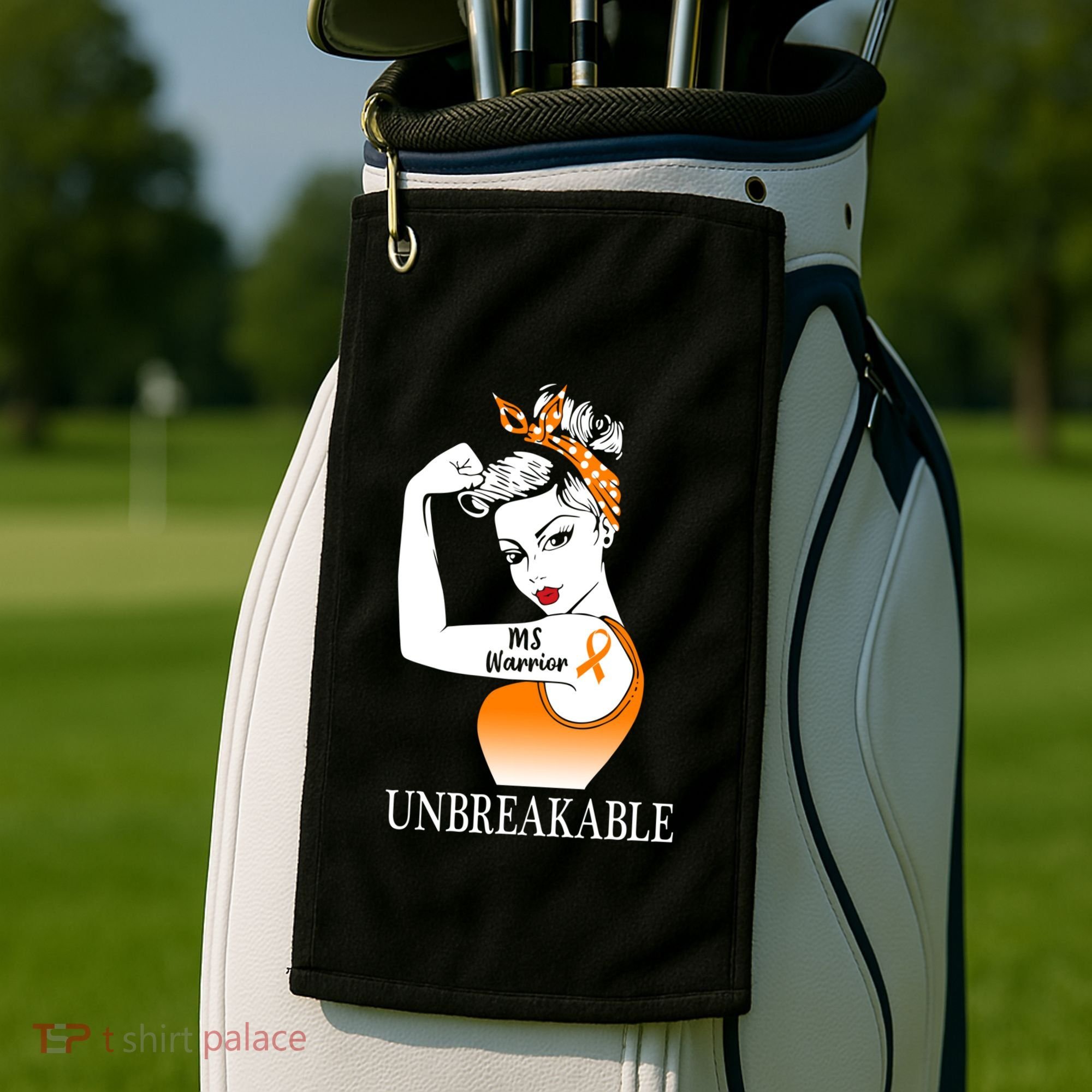 Multiple Sclerosis Warrior Unbreakable Ms Strong Meaningful Gift Golf Towel