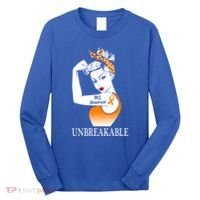 Multiple Sclerosis Warrior Unbreakable Ms Strong Meaningful Gift Long Sleeve Shirt thumb 0