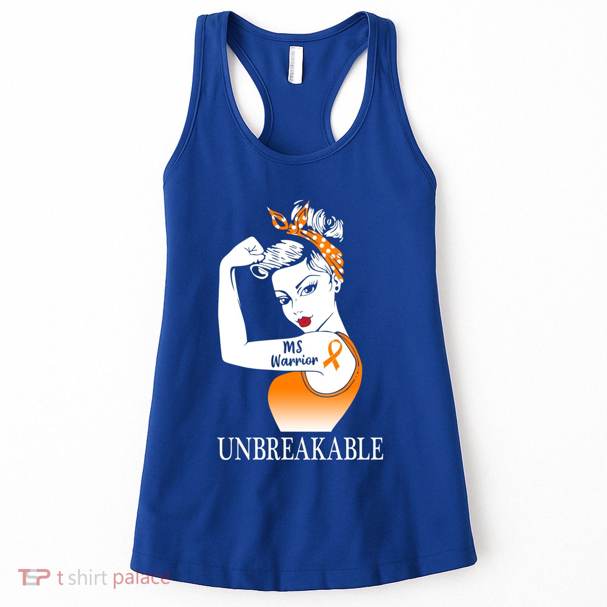 Multiple Sclerosis Warrior Unbreakable Ms Strong Meaningful Gift Women's Tank Top