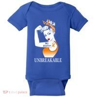 Multiple Sclerosis Warrior Unbreakable Ms Strong Meaningful Gift Baby Bodysuit thumb 0
