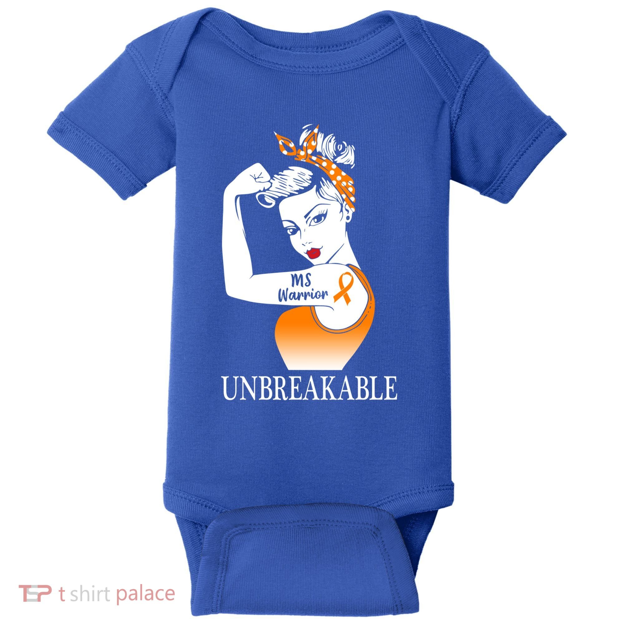 Multiple Sclerosis Warrior Unbreakable Ms Strong Meaningful Gift Baby Bodysuit