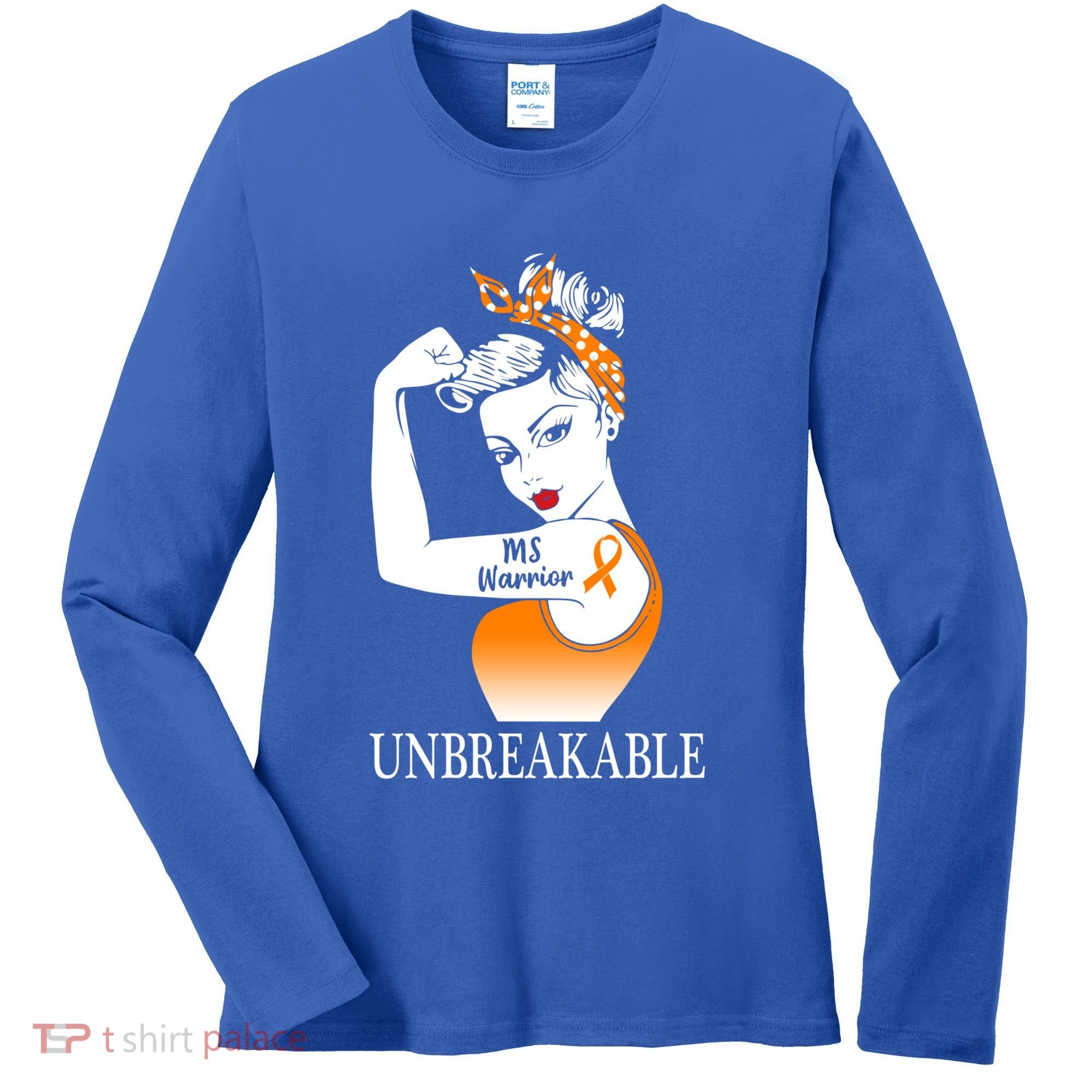 Multiple Sclerosis Warrior Unbreakable Ms Strong Meaningful Gift Women's Long Sleeve Shirt