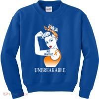 Multiple Sclerosis Warrior Unbreakable Ms Strong Meaningful Gift Kids Sweatshirt thumb 0