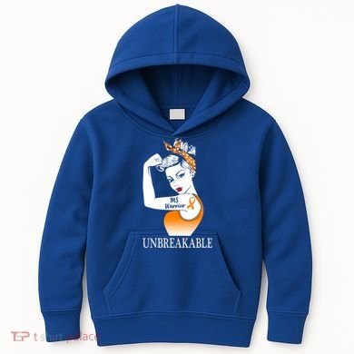 Multiple Sclerosis Warrior Unbreakable Ms Strong Meaningful Gift Kids Hoodie