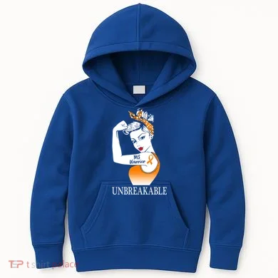 Multiple Sclerosis Warrior Unbreakable Ms Strong Meaningful Gift Kids Hoodie