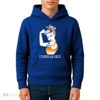 Multiple Sclerosis Warrior Unbreakable Ms Strong Meaningful Gift Kids Hoodie thumb 4
