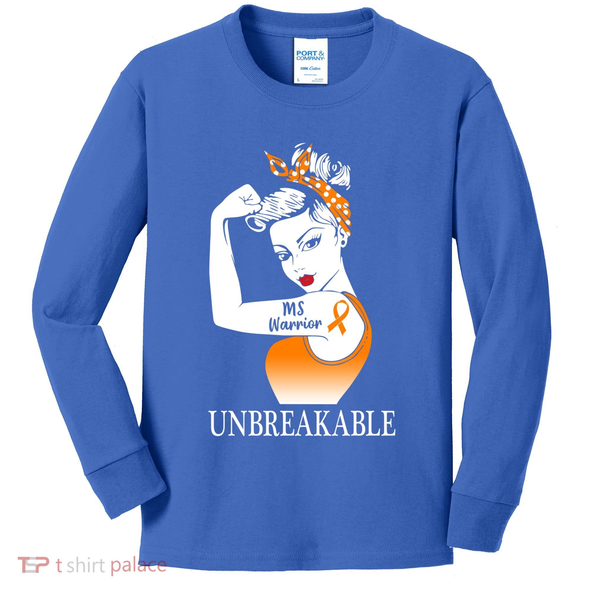 Multiple Sclerosis Warrior Unbreakable Ms Strong Meaningful Gift Kids Long Sleeve Shirt