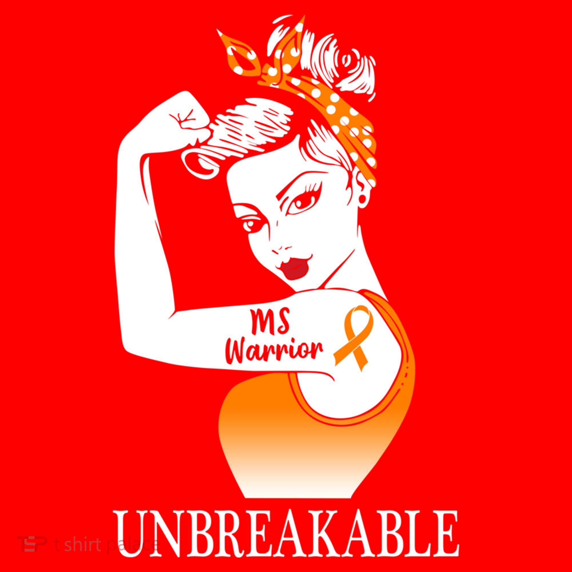 Multiple Sclerosis Warrior Unbreakable Ms Strong Meaningful Gift Santa Hat