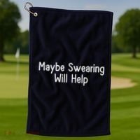 Maybe Swearing Will Help Golf Towel thumb 1