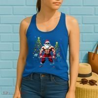 Muscle Santa Weightlifter Christmas Powerlifting Xmas Gym Gift Women's Tank Top thumb 2