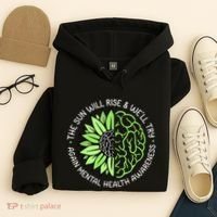 Motivational Support Warrior Mental Health Awareness Month Gift Hoodie thumb 4