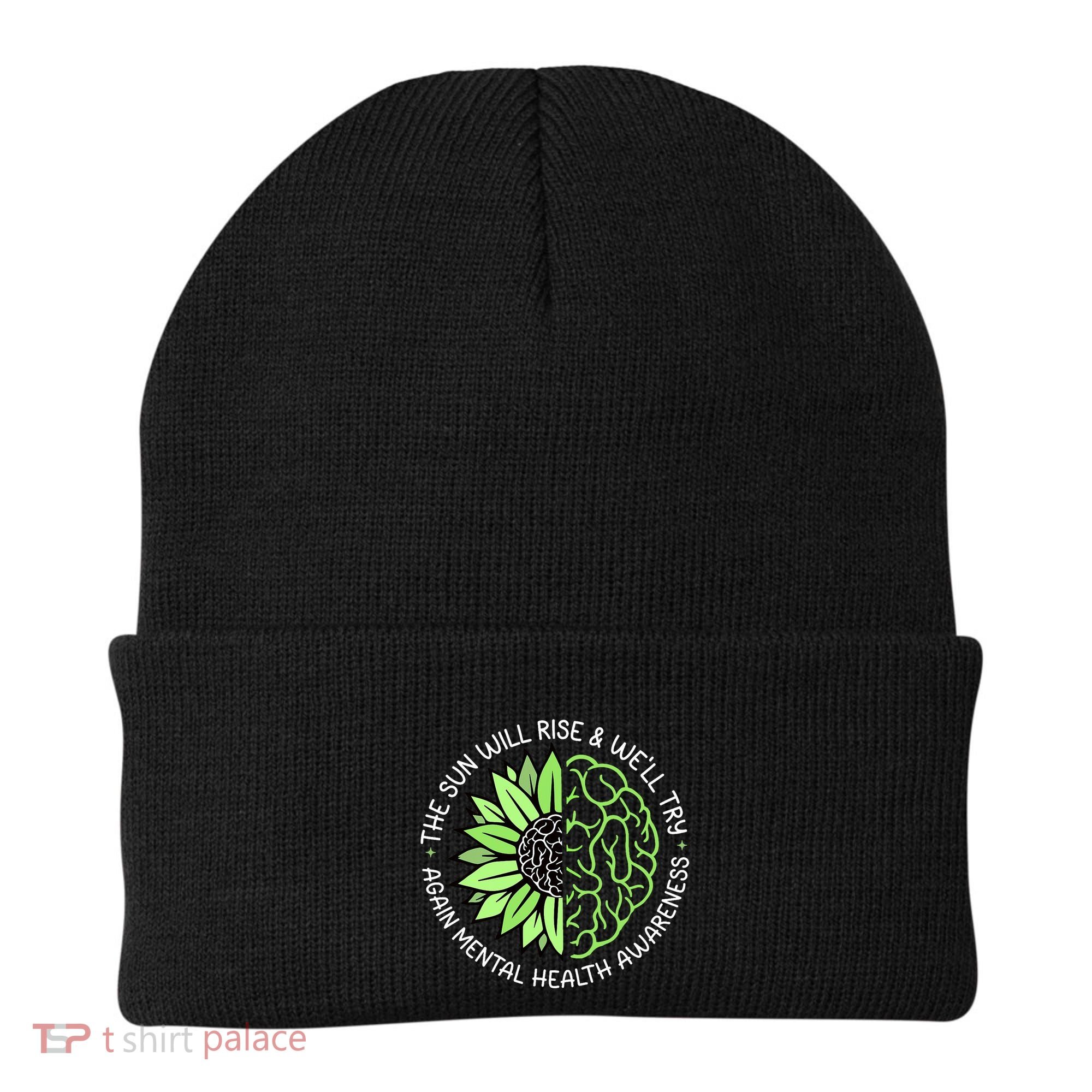 Motivational Support Warrior Mental Health Awareness Month Gift Beanie