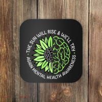 Motivational Support Warrior Mental Health Awareness Month Gift Coaster thumb 0