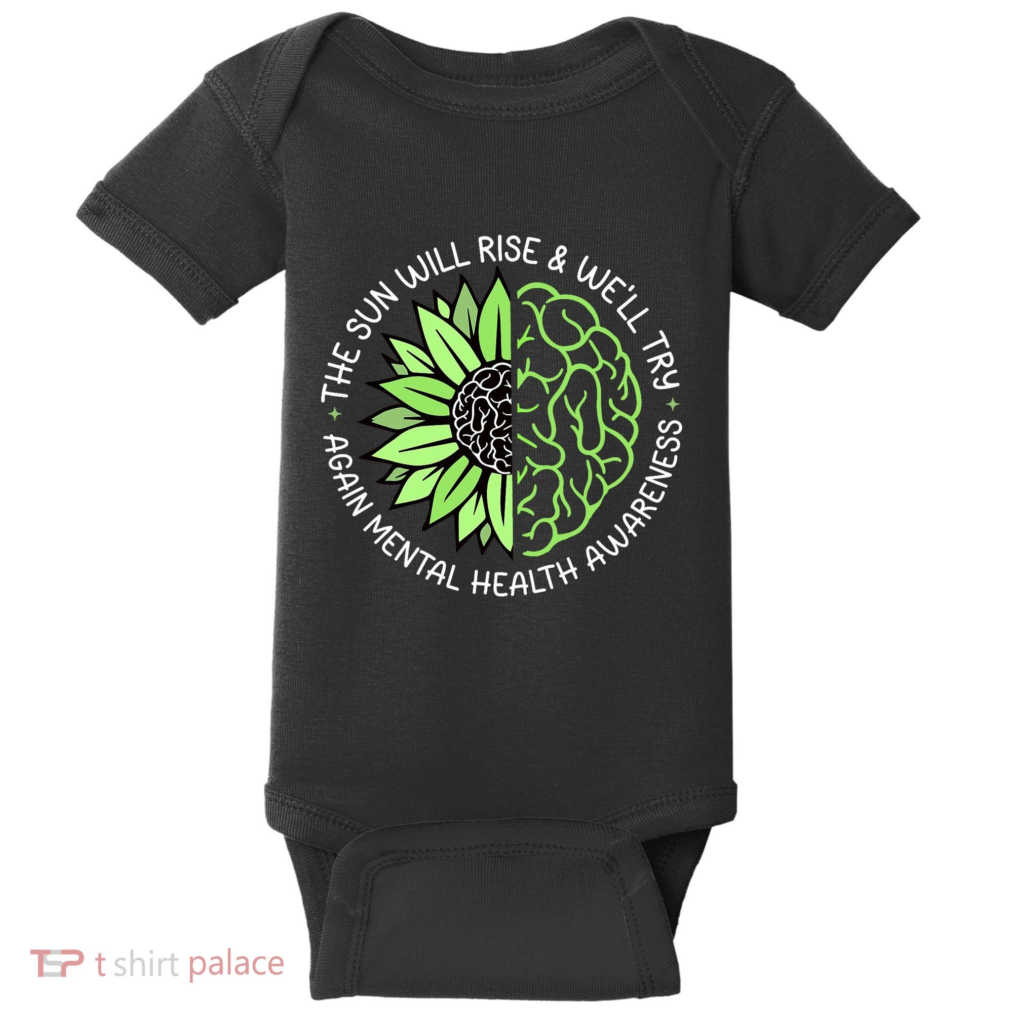 Motivational Support Warrior Mental Health Awareness Month Gift Baby Bodysuit