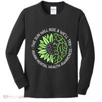 Motivational Support Warrior Mental Health Awareness Month Gift Kids Long Sleeve Shirt thumb 0