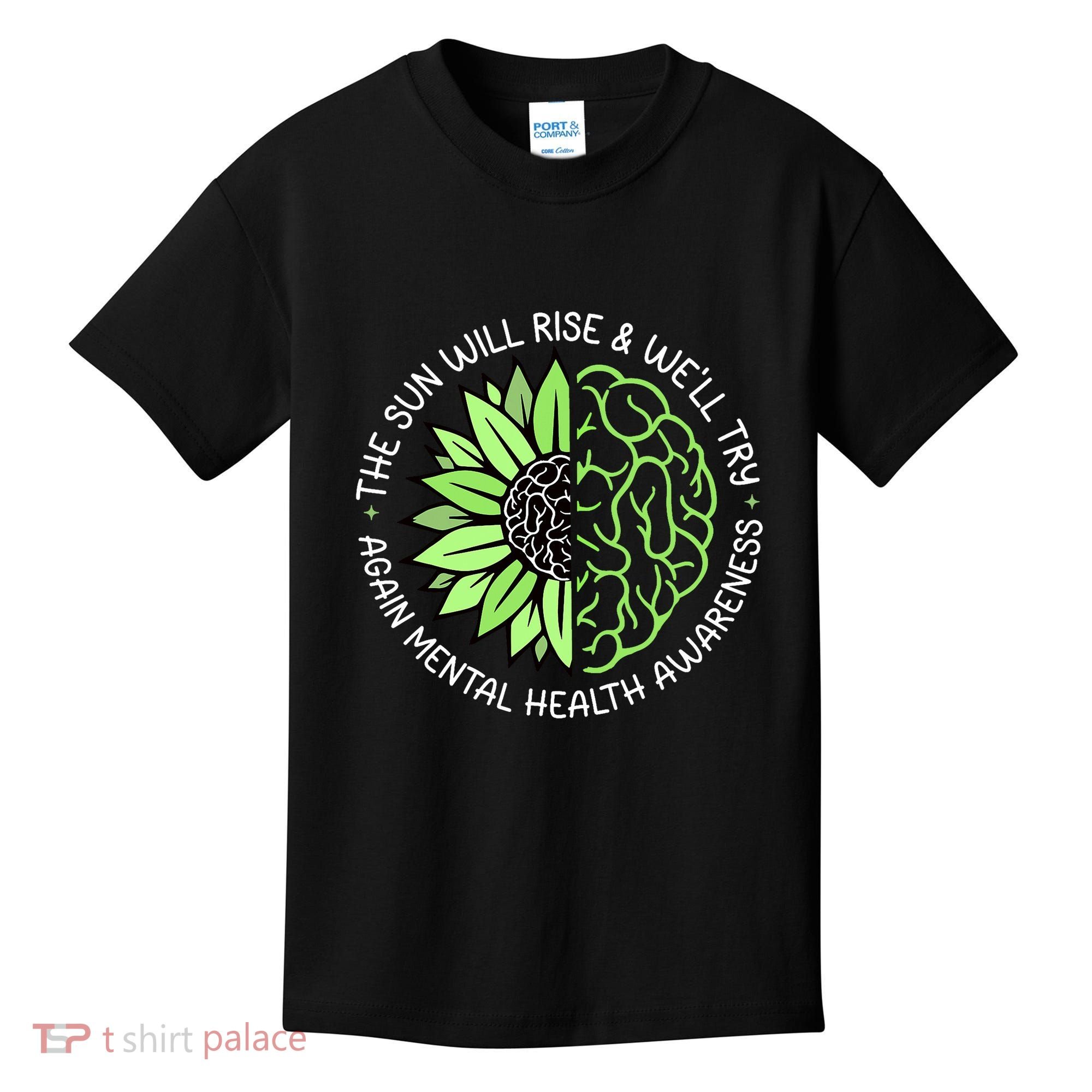Motivational Support Warrior Mental Health Awareness Month Gift Kids T-Shirt