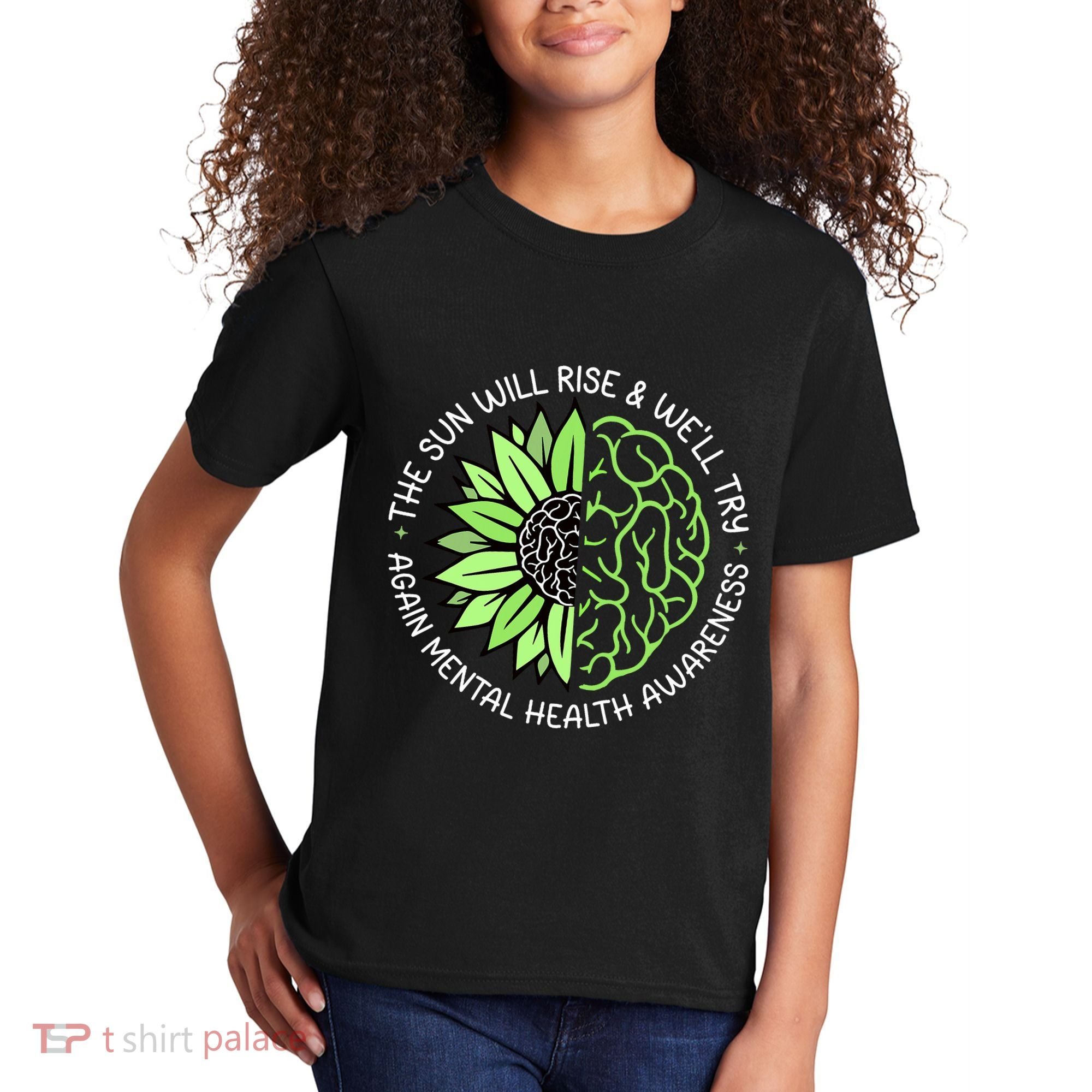 Motivational Support Warrior Mental Health Awareness Month Gift Kids T-Shirt