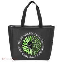 Motivational Support Warrior Mental Health Awareness Month Gift Tote Bag thumb 0