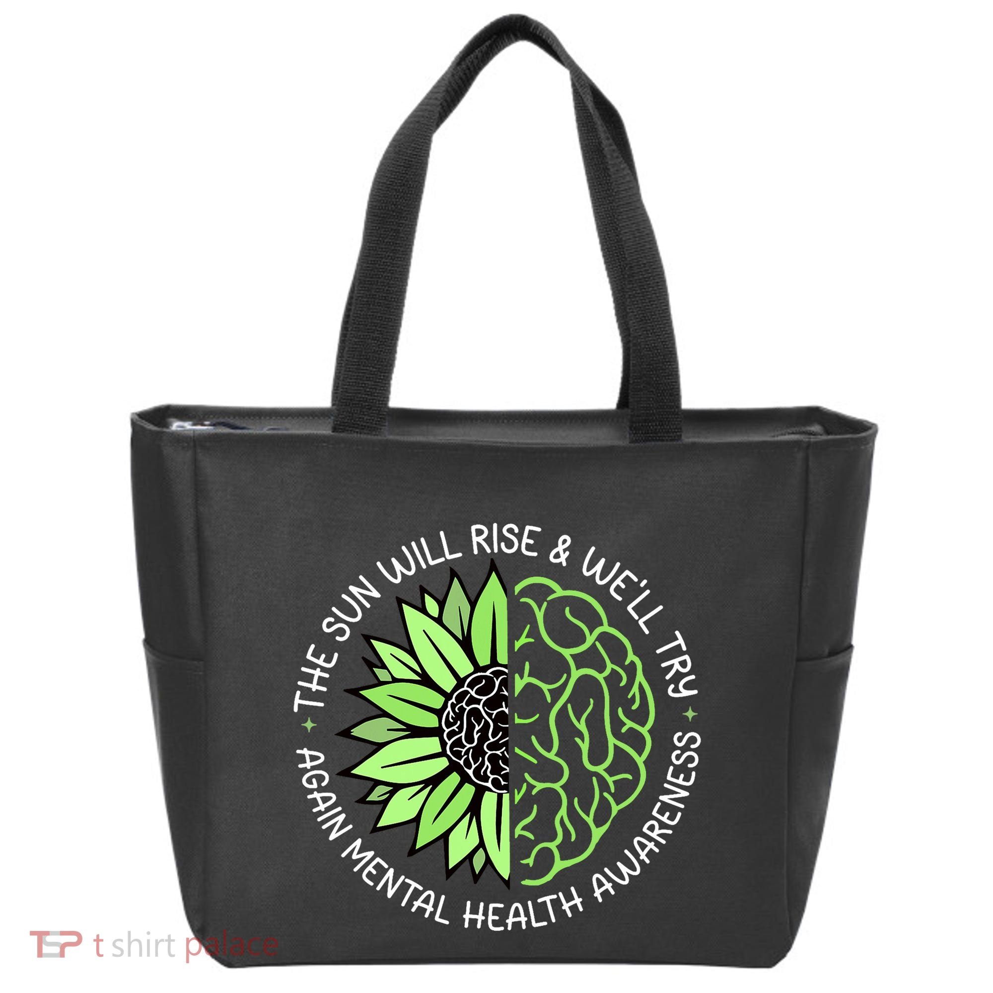 Motivational Support Warrior Mental Health Awareness Month Gift Tote Bag